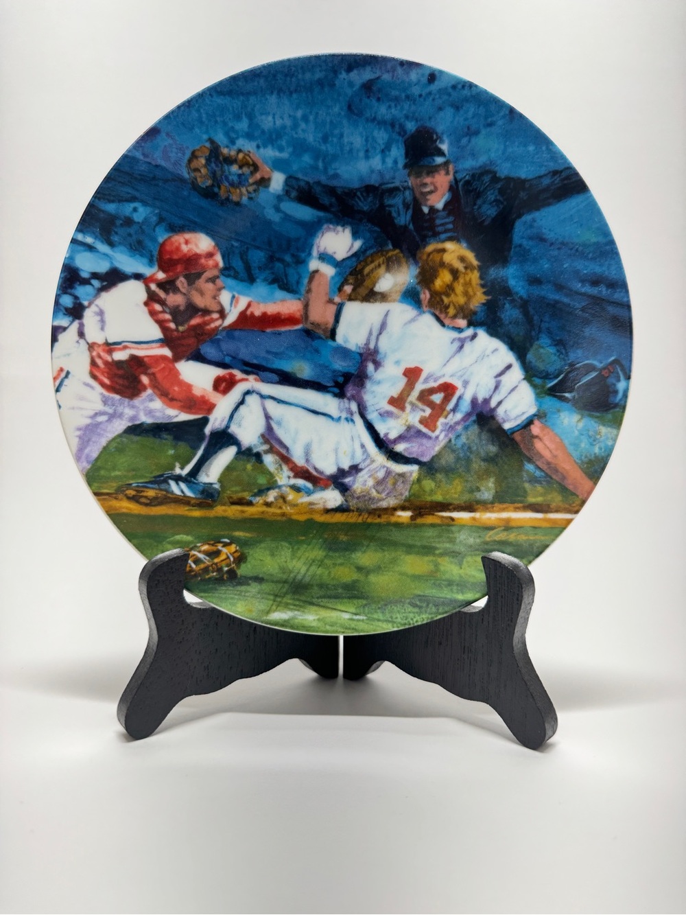 Vintage Avon Baseball Action Decorative Plate